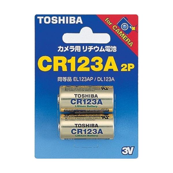 ���� TOSHIBA �J�����p���`�E���d�r CR123AG2P 2�{�p�b�N