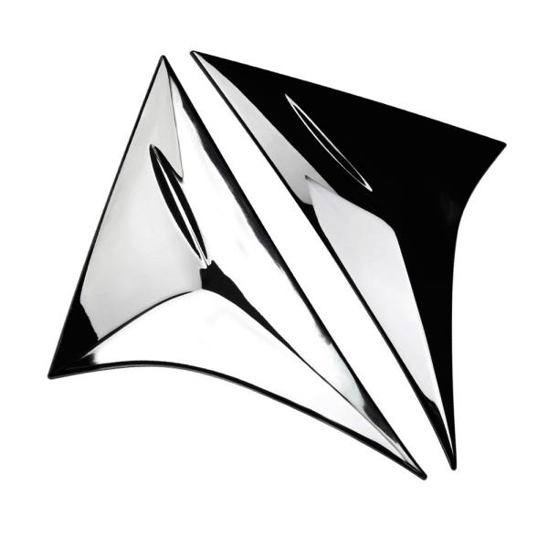 トヨタ 新型 ハリアー 80系 リアウィング ガーニッシュ リアハッチ サイドピラー パネル カスタム メッキ パーツ エアロ 2P@