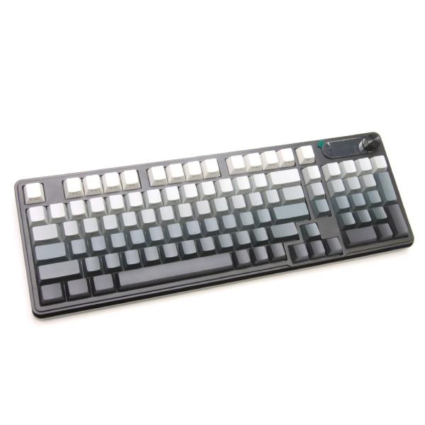 メカニカル風キーボード 有線 RGB 防水設計 98キー サイド刻印 静音