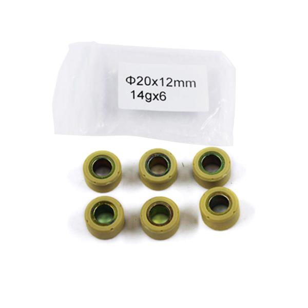 商品仕様：■商品は耐久ゴム仕様、サイズ：Φ20X12mm、 14ｇ X 6個。 （スクーター1台分）。■1枚目の写真は商品の全て、取扱い書や保証書などはありません、ご了承ください。出品単位：6個。