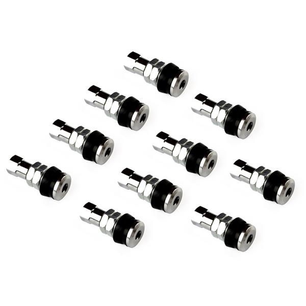 金属製 チューブレス エアバルブ 直型ストレート ショート 耐熱コア