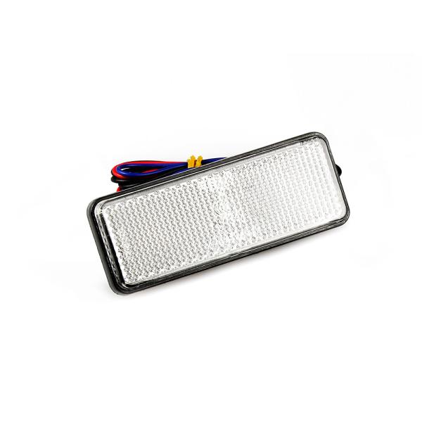 ネコポス無料 バイク用 24連LEDリフレクター 連動可能 クリア長型 白 12V 1個 :M091970:66shopping - 通販 - Yahoo!ショッピング ネコポス無料 バイク用 24連LEDリフレクター 連動可能 クリア長型 白 12V 1個 :M091970:66shopping - 通販 - Yahoo!ショッピング
