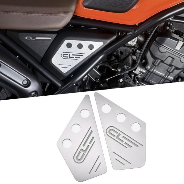 ホンダ CL250/CL300/CL500 サイドカバー 左右セット シルバー アルミ製 車体サイドパネル 保護カバー カスタムパーツ