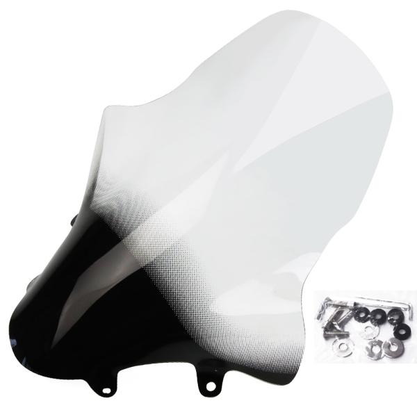 商品仕様：■状態：社外新品　未使用■スクリーンはアクリル素材でクリア(透明)のロングタイプ、サイズは縦長約65cm、横幅は約52cm。■1枚目〜2枚目の写真は出品商品となり、3枚目からの写真はスクリーンの局部拡大や取付例の確認画像。■取付サ...