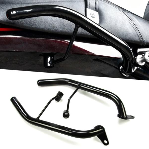 カワサキ対応 Z900RS/Z900RS CAFE 分割式 タンデムバー 左右セット ブラック リアグラブバー スチール製 カスタムパーツ
