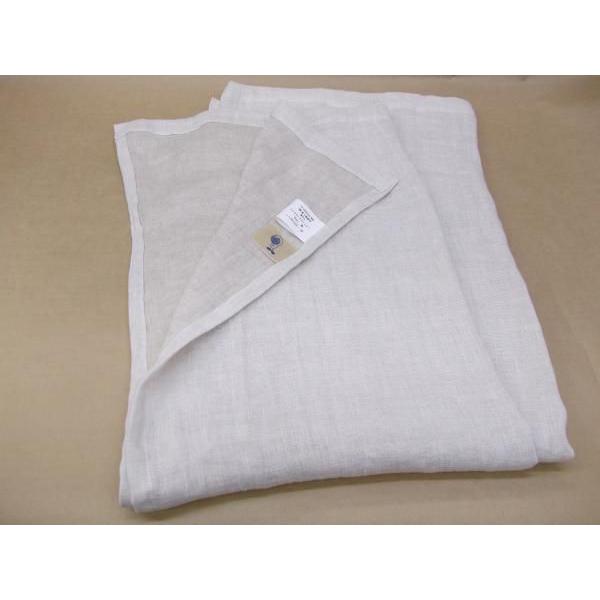 a*sarari 麻100% リネンダブルガーゼケット オフホワイト 本麻リネン
