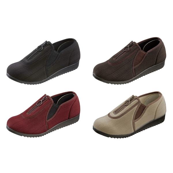 広島化成 メディカルエルダー0051 ME0051 婦人靴 介護シューズ シニア靴 ファスナー