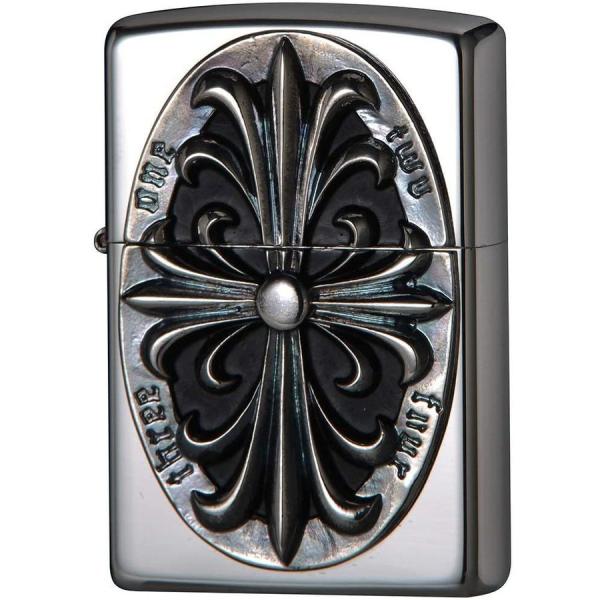 他サイト： ZIPPO   ジッポー ライター シルバー メタル エンブレム クロス メタル貼り 2SIM-CROZSの商品画像