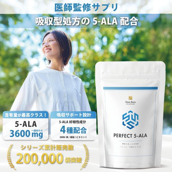 5-ALAを3,600mg配合したサプリメントです。鉄分やNMNなどが配合されています。医師監修サプリ。