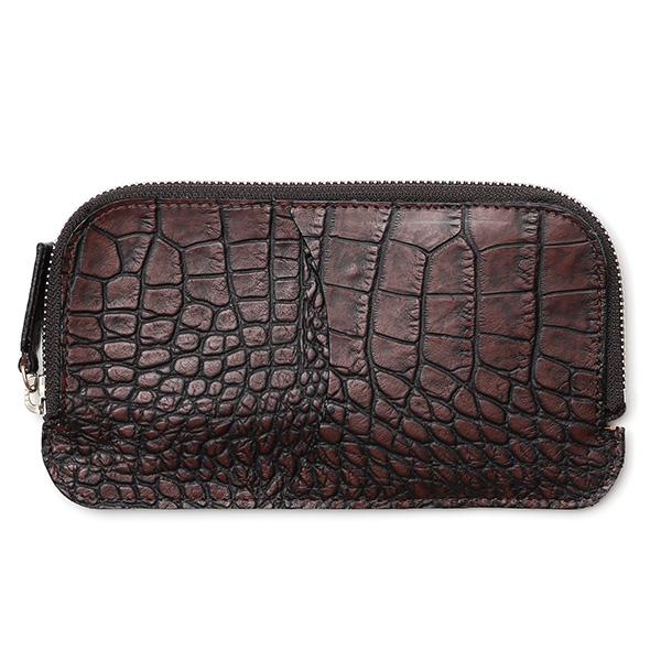 beau dessin（ボーデッサン） クロコ 型押し 長財布 束入れ 薄マチ