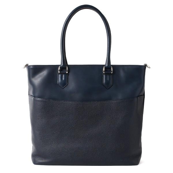 FIVE WOODS シボ革 トートバッグ ネイビー ビジネス 通勤 通学 FIVE WOODS シボ革 トートバッグ ネイビー ビジネス 通勤 通学