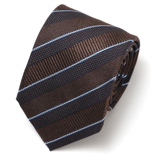 新品　フランコバッシ　ネクタイ　ブラウン　ストライプ　タグ付き 新品 フランコバッシ ネクタイ ブラウン ストライプ タグ付 - メルカリ