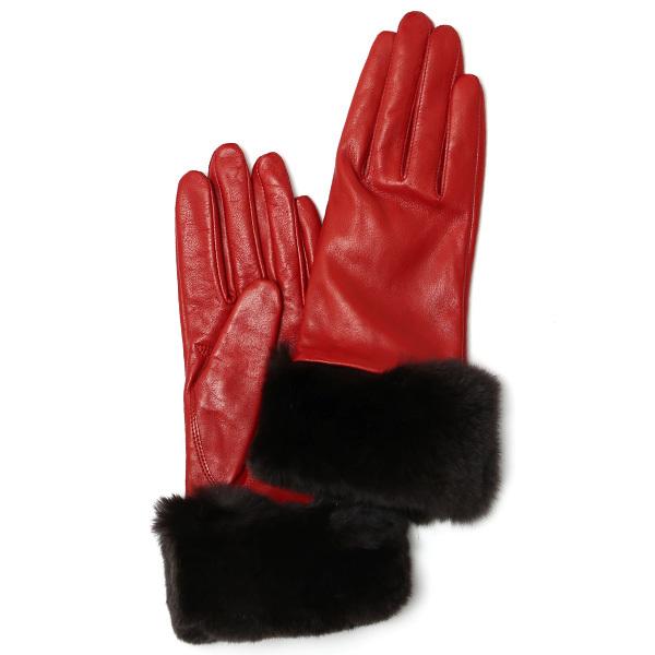 激安通販新作 イタリーラムとレッキスファーを使用した高級レディース本革手袋 女性用 手袋 本革 ファー 暖かい レディース レッド ワイン 赤色 彼女 妻 嫁 娘 記念日 クリスマス 誕生日 プレゼント 財布 帽子 ファッション小物 Savannah Osc Com