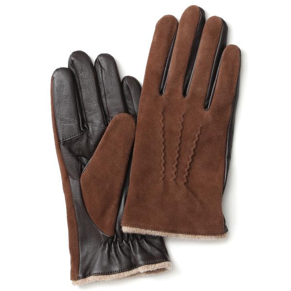 KURODA（クロダ） ヤギ革 手袋 メンズ スマホ対応 カシミヤ50％裏地