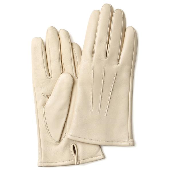 KURODA（クロダ） 革手袋 レディース カシミヤ裏地 ベージュ 肌色 防寒