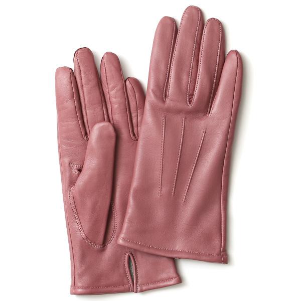 KURODA（クロダ） 革手袋 レディース カシミヤ裏地 ピンク 桃色 防寒
