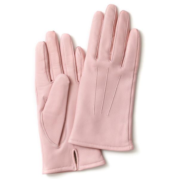 クロダ　日本製羊革カシミヤ　皮手袋　レディース KURODA KURODA(クロダ) 革手袋 レディース カシミヤ裏地 ピンク