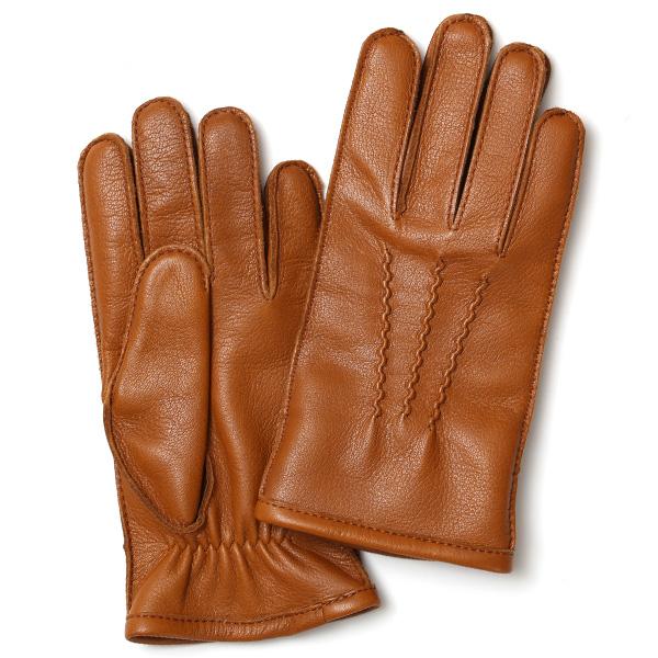 KURODA（クロダ） 鹿革 日本製 メンズ 革手袋 カシミヤ100％裏地 防寒