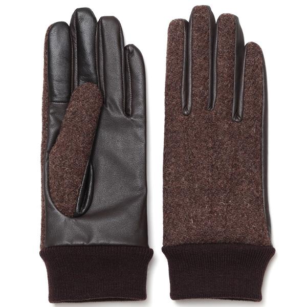 革手袋 本革 レディース ハリスツイード レザー 手袋 日本製 ブランド