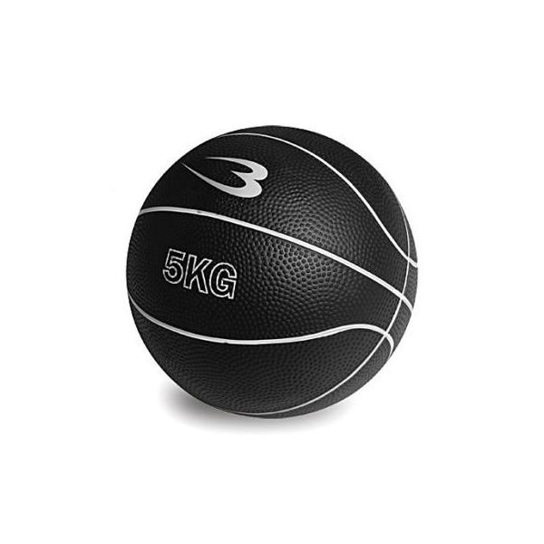 メディシンボール　５ｋｇ　ブラック　ボディーメーカ慣れてきたら、このアイテム！！トレーニングに欠かせないアイテム。ソフトなラバー素材で腹部に打ち当てるトレーニングでも安全に使用頂けます。初〜中級者向け。また滑りにくくしっかり掴めるので、ゴル...