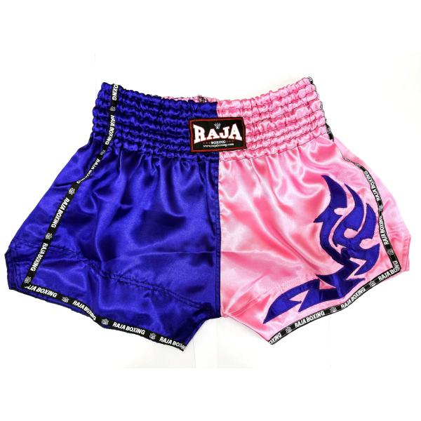 RAJA  ムエタイキックパンツ   ラジャ　3Sサイズ　紫ピンク大人気のRAJAパンツ！男女問わず着用可能です！サイズ：3S　（体重３０−３６ｋｇ）素材：サテン＊対象、幼児〜小学校低学年個人差がございますので、お客様ご自身でサイズのご判断...