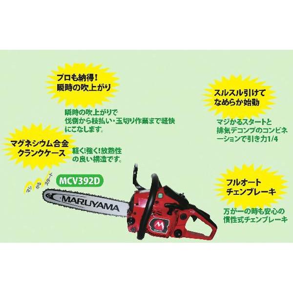 マルヤマチェンソー MCV392D(16) 400mm・16インチ 送料無料 丸山製作所