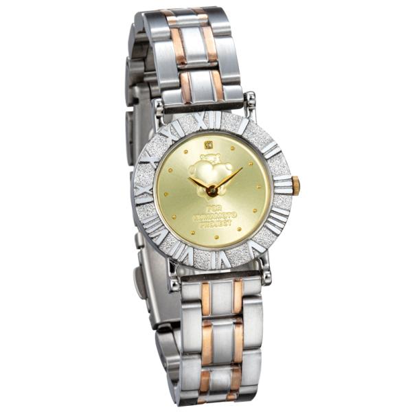 銀無垢 腕時計 『 ハートフルウォッチ くまモン 』 天然ダイヤモンド