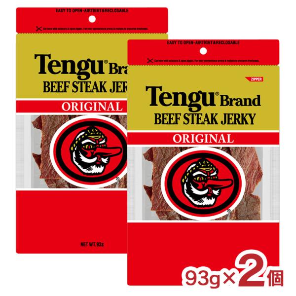 肉の旨味を極めたトップブランド商品説明名称：テング ビーフステーキジャーキー オリジナル 93g内容量：93g×2個総容量：186g原材料：牛肉原産国：日本賞味期限：製造日より270日商品コメント：厳選されたステーキ用牛もも肉を使用し、秘伝...