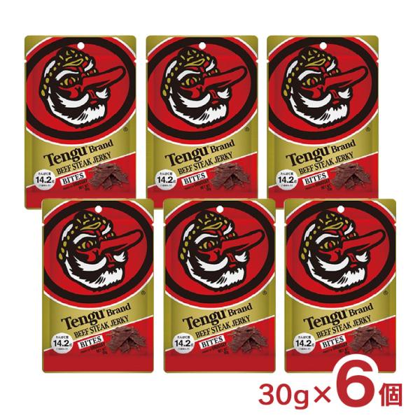 肉の旨味を極めたトップブランド商品説明名称：テング ビーフステーキジャーキー バイツ レギュラー 30g 内容量：30g×6個総容量：180g原材料：牛肉原産国：ウルグアイ賞味期限：製造日より360日商品コメント：厳選されたステーキ用牛もも...