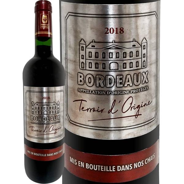 テロワール・ドリジーヌ・ボルドー・ルージュ 2018 赤 750ml ALC13% フランス ボルドー その他のAOC ミディアムボディ 辛口 カベルネ・ソーヴィニョン50%