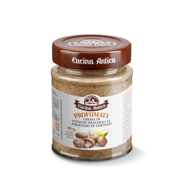 マッシュルームをペーストにし、トリュフの香りをつけました。トリュフの芳香が広がる高級感あふれるペーストです。カナッペやパスタソースに、またラヴィオリ等の詰め物パスタなどに。商品名：クチーナアンティーカ　キノコペーストトリュフ風味【ラッピング...