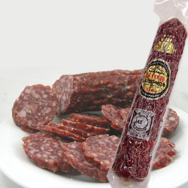 昭和2年創業　老舗日本橋高級すき焼き割烹「日山」のハム部門「富士ハム」国産上規格の雌豚肉にこだわった旨いベーコン!!国産原料にこだわったサラミ。やっぱり富士ハム!味付けには自信があります!!国産上規格の雌豚肉を使ったキングソーセージは、しっ...