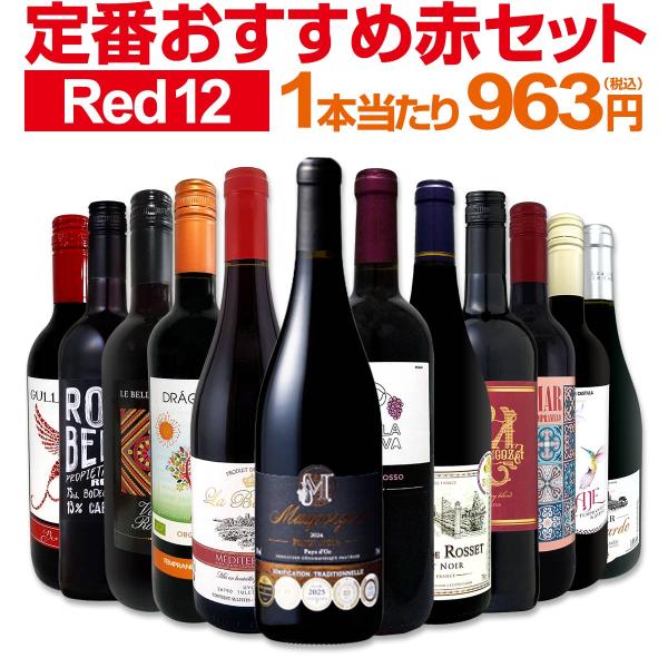 赤ワイン セット フランス 12本 750ml スペイン イタリア 金賞 フルボディ ミディアムボディ wine set 第231弾