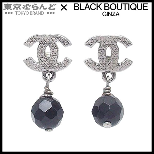 CHANEL（シャネル） スイング ピアス ガンメタルxブラック メタル