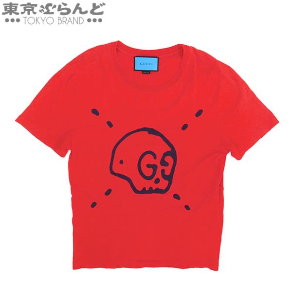 GUCCI グッチ ゴーストプリント Tシャツ レッド コットン グッチ GUCCI グッチ ゴーストプリント Tシャツ レッド コットン グッチ