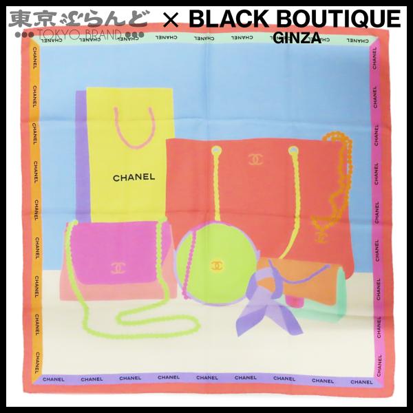 CHANEL（シャネル） パステルカラー スカーフ ブルーxピンクxマルチ