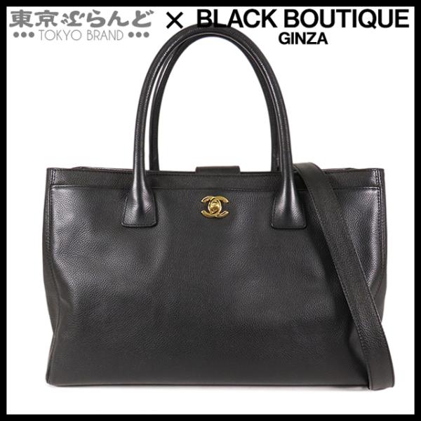 CHANEL トートバッグ スパンコール クマエコバッグ付き ❣️ CHANEL（シャネル） エグゼクティブトート 2WAY トートバッグ ブラック