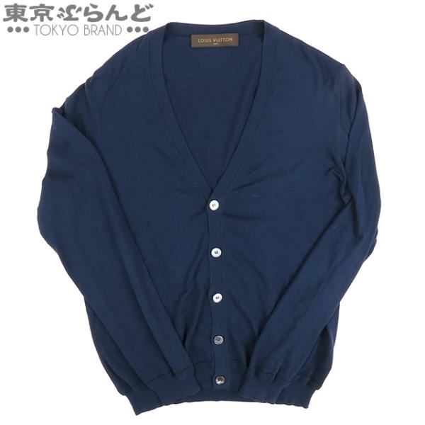 LOUIS VUITTON ルイヴィトン  ウール ロゴ カーディガン トップス レディース ネイビー M RW102W WRKC04MVW M LOUIS VUITTON ルイヴィトン ウール ロゴ カーディガン トップス