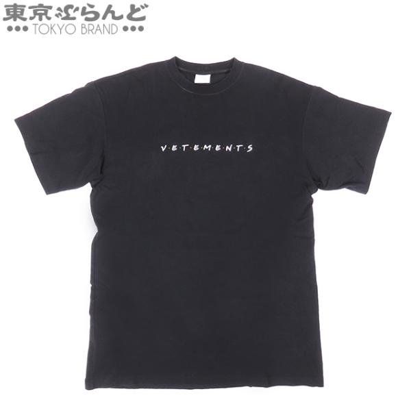 ヴェトモン VETEMENTS ロゴ刺繍 Tシャツ UE51TR340B ブラック コットン