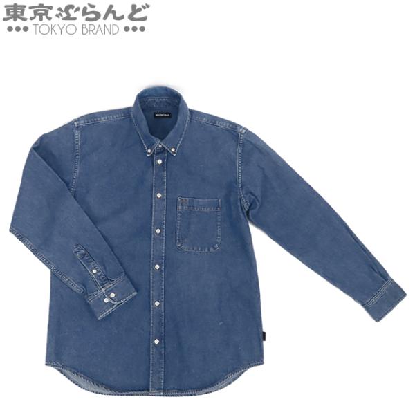 BALENCIAGA バレンシアガ デニムシャツ 571365 ブルー コットン BALENCIAGA バレンシアガ デニムシャツ 571365 ブルー コットン