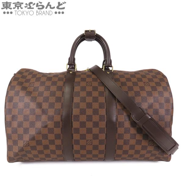 数回使用の極美品が半額！　キーポル・バンドリエール 45 ダミエ柄　エベヌ LOUIS VUITTON（ルイ・ヴィトン） キーポル バンドリエール 45 N41428