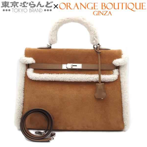 HERMES エルメス ケリー テディ 35 内縫 W刻印 マロン シルバー金具  