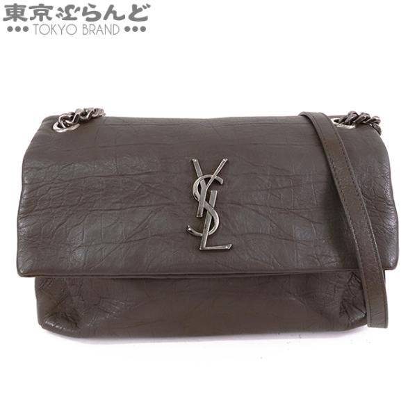 サンローラン ウェストハリウッド 斜め掛け チェーン ショルダーバッグ 574106 レザー レディース SAINT LAURENT 【1-0263378】 サンローラン SAINT LAURENT ウェスト ハリウッド 574106 ダークグレー