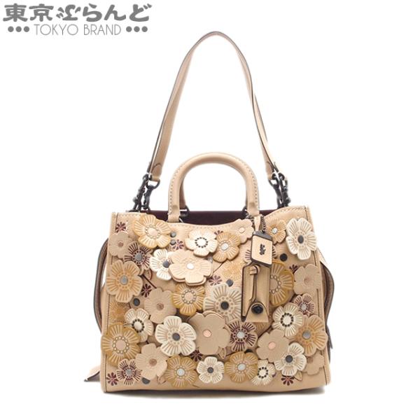 COACH（コーチ） クリスタル ティー ローズ ローグ 2WAY ハンドバッグ