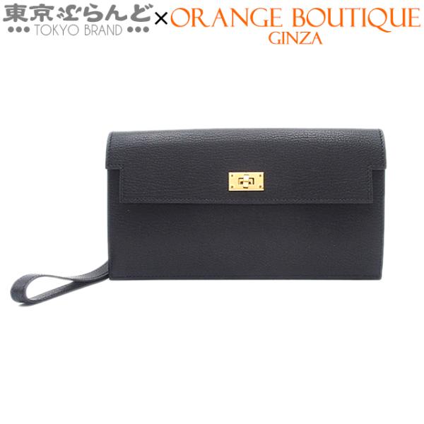 HERMES エルメス ケリーポケット ロング 長財布 W刻印 ブラック HERMES エルメス ケリーポケット ロング 長財布 W刻印 ブラック