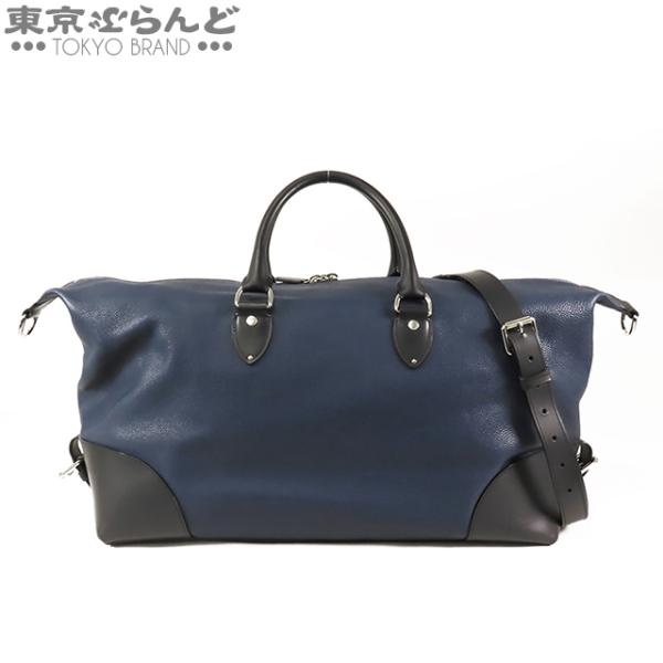 【美品】グローブトロッター ボストンバッグ レザー 本革 ネイビー 2WAY tokyobrand_101757545