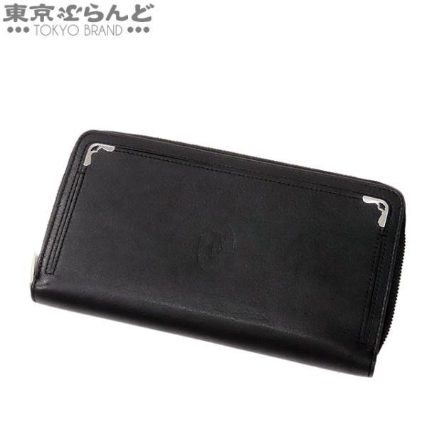 Cartier（カルティエ） マスト ドゥ ラウンドファスナー財布 ブラック