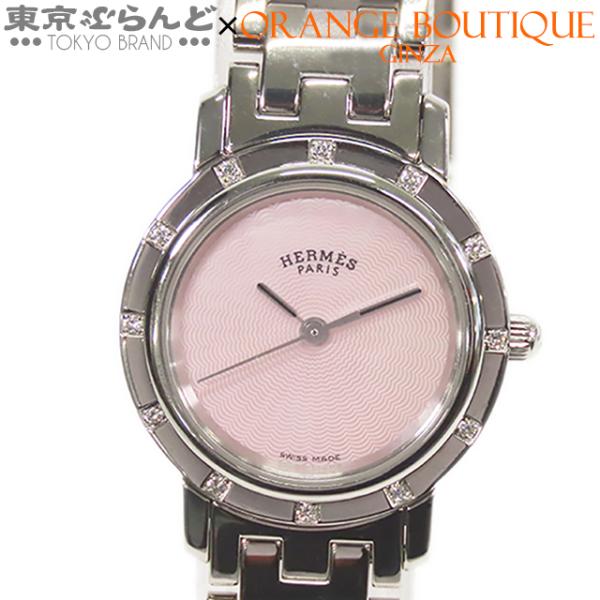 HERMES（エルメス） クリッパーナクレ CL4.230 SS ピンクシェル文字盤