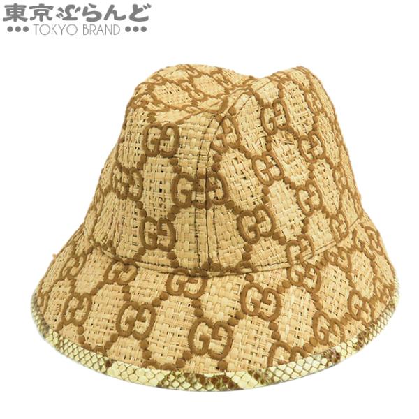 GUCCI（グッチ） ストローハット 582435 3HH39 ベージュ ラフィア