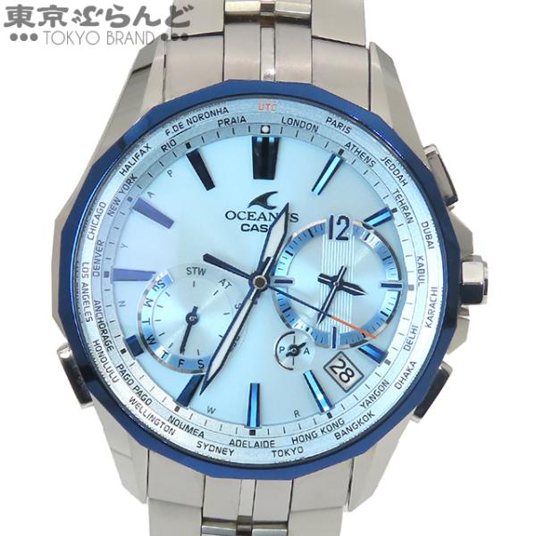 CASIO カシオ オシアナス S3400D 美品 CASIO（カシオ） オシアナス マンタ OCW-S3400D-2AJF ブルー チタン